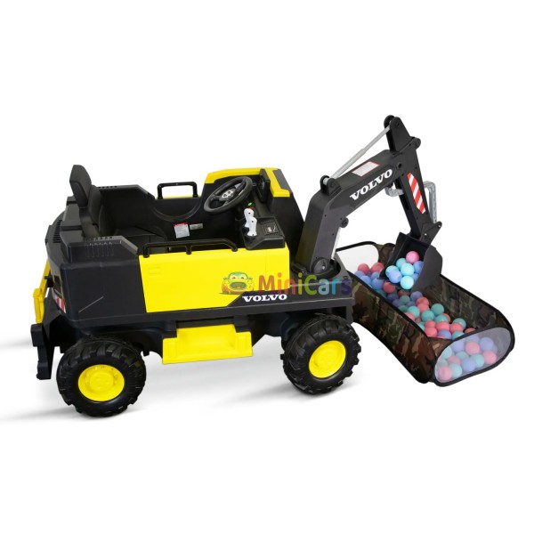 Escavatore Elettrico Bambini Volvo 2x35W Telecomando 100m