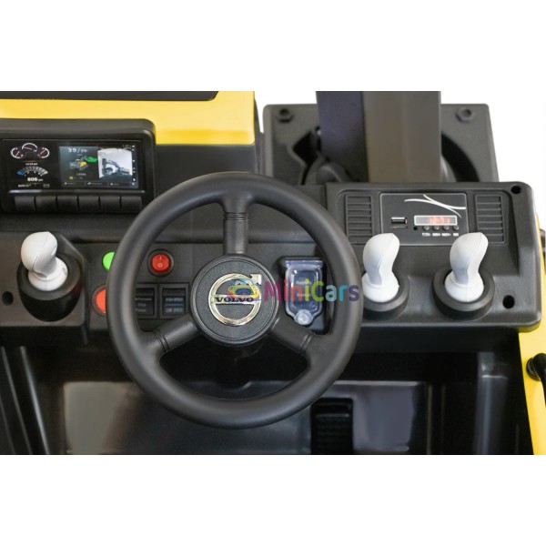 Escavatore Elettrico Bambini Volvo 2x35W Telecomando 100m