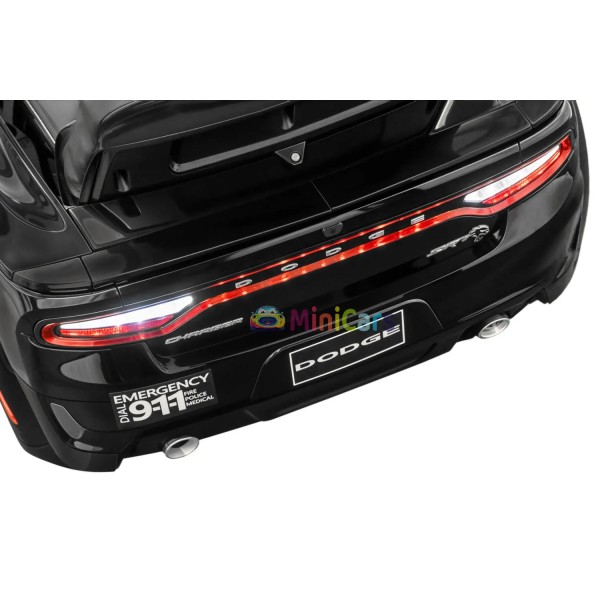 Voiture électrique police Dodge Charger SRT enfant 2x40W | Minicars.fr