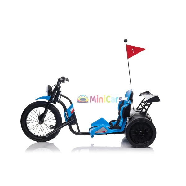 Elektrisches Drift-Tricycle 24V 2x120W mit Gurt | Minicars.fr