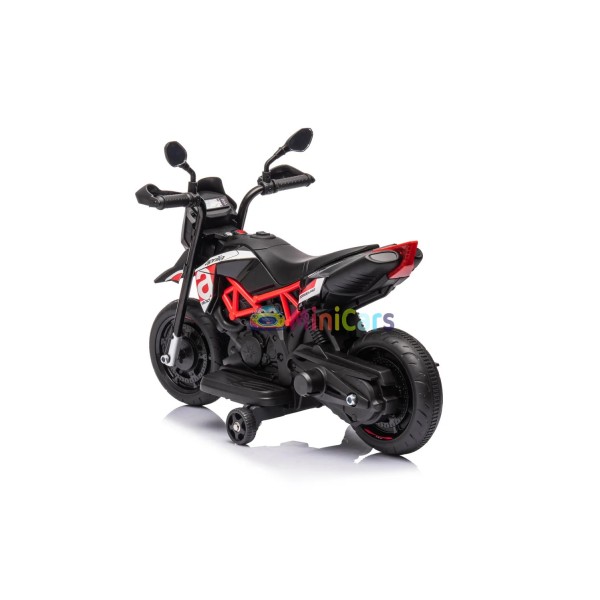 Moto électrique Aprilia Dorsoduro 12V - Luxe & sécurité pour petits pilotes
