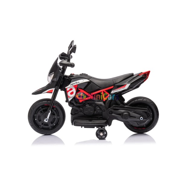 Moto électrique Aprilia Dorsoduro 12V - Luxe & sécurité pour petits pilotes