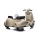 Elektrische Vespa Kinderscooter 12V 2x35W met Zijspan | Minicars.fr
