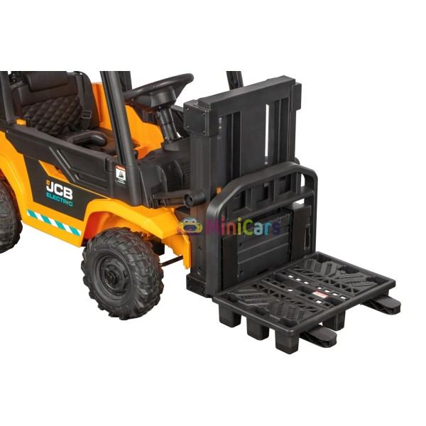 Carrello elevatore elettrico bambino JCB Forklift 2x30W 10kg | Minicars.fr