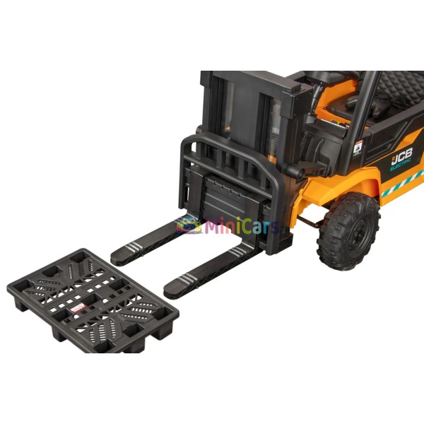 Chariot élévateur électrique enfant JCB Forklift 2x30W 10kg | Minicars.fr