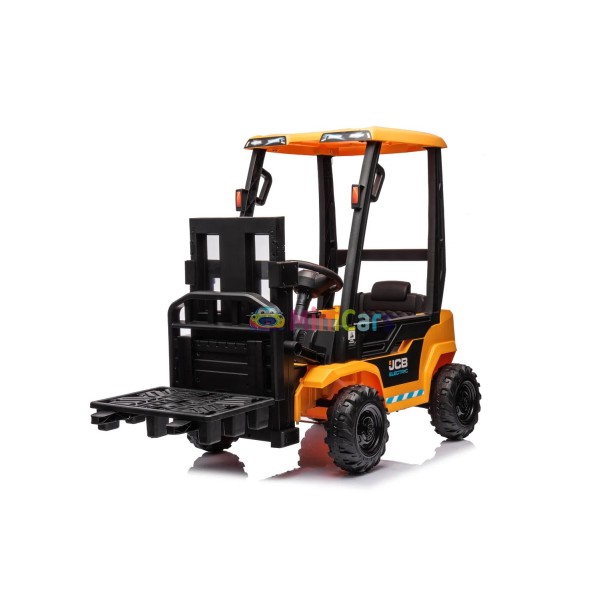 Carretilla elevadora eléctrica niño JCB Forklift 2x30W 10kg | Minicars.es