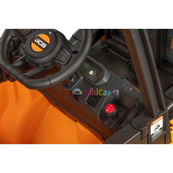 Carrello elevatore elettrico bambino JCB Forklift 2x30W 10kg | Minicars.fr