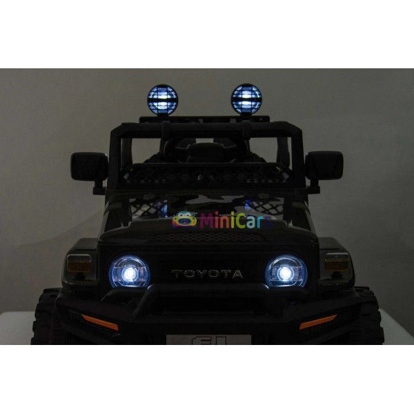Toyota FJ 4x4 elettrico bambini trasmissione integrale 4x25W 2 posti