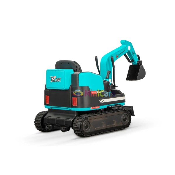 Pelleteuse 12V enfant 360° 2x45W télécommande | Minicars.fr