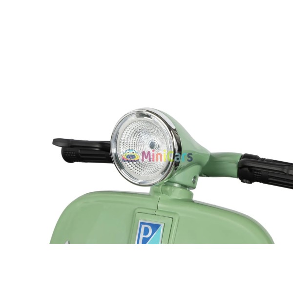 Elektrische Vespa Kind 6V met Zijspan & Motobremse | Minicars.fr