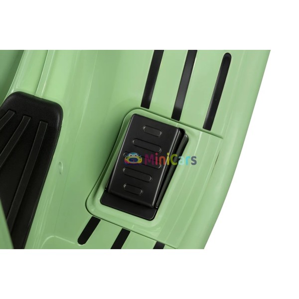 Elektrische Vespa Kind 6V met Zijspan & Motobremse | Minicars.fr