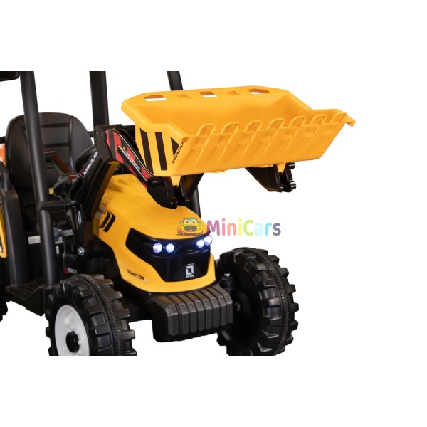 Elektrische Trekker Kinderen 2x120W met Grijper en Aanhanger | Minicars