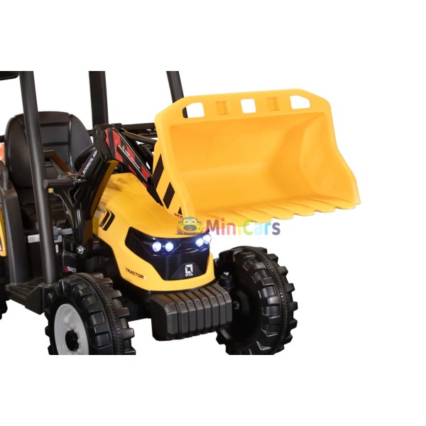 Elektrische Trekker Kinderen 2x120W met Grijper en Aanhanger | Minicars