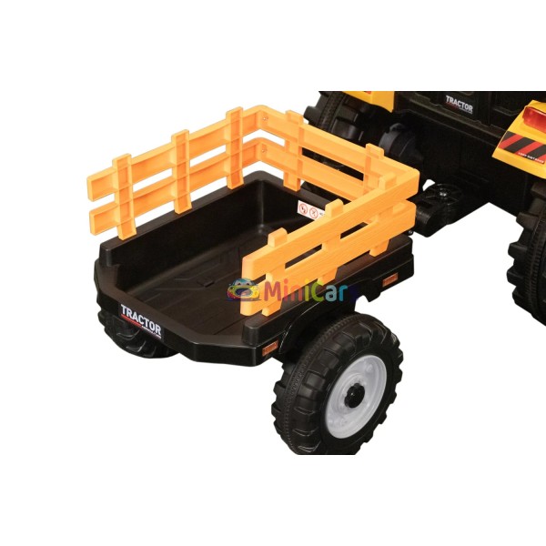 Tracteur Électrique Enfant 12V avec Pelle et Remorque | Minicars.fr