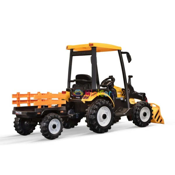 Elektrische Trekker Kinderen 2x120W met Grijper en Aanhanger | Minicars