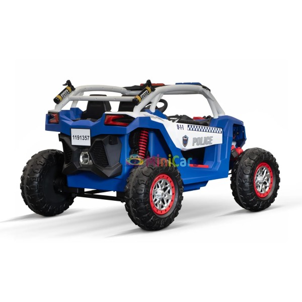 Buggy Polizia Bimbi 2 Posti 2x200W con Luci LED