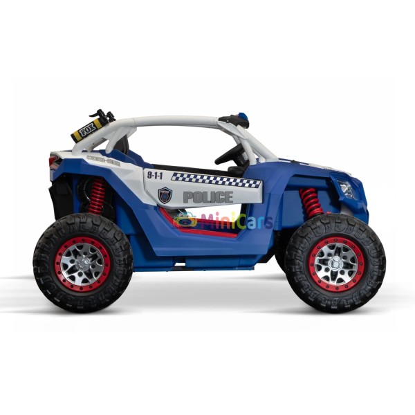 Buggy Polizia Bimbi 2 Posti 2x200W con Luci LED