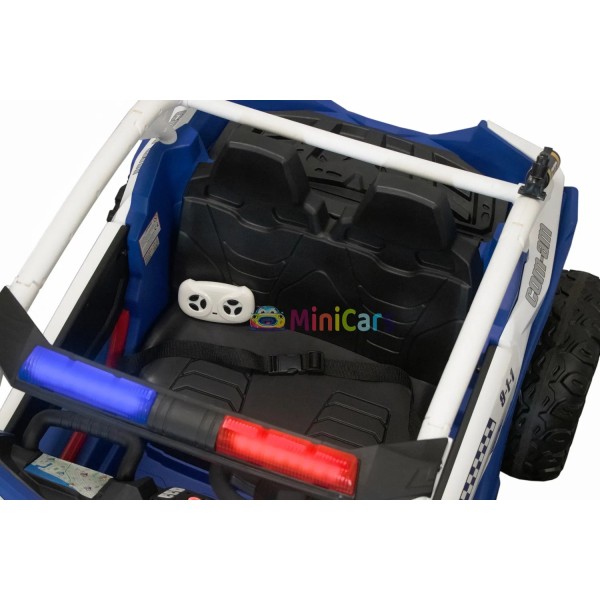 Buggy Policía Infantil 2 Plazas 2x200W Luces LED