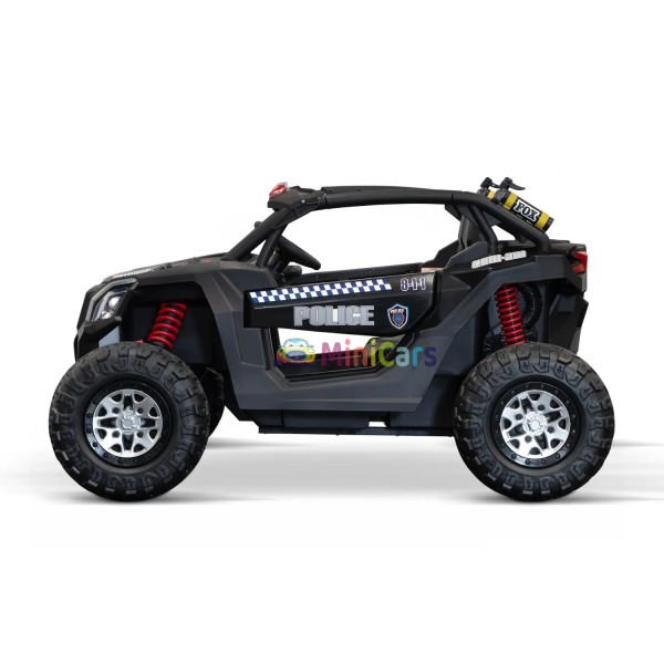 Kinder Elektro Buggy Polizei 2-Sitzer 2x45W mit LED | Minicars.fr