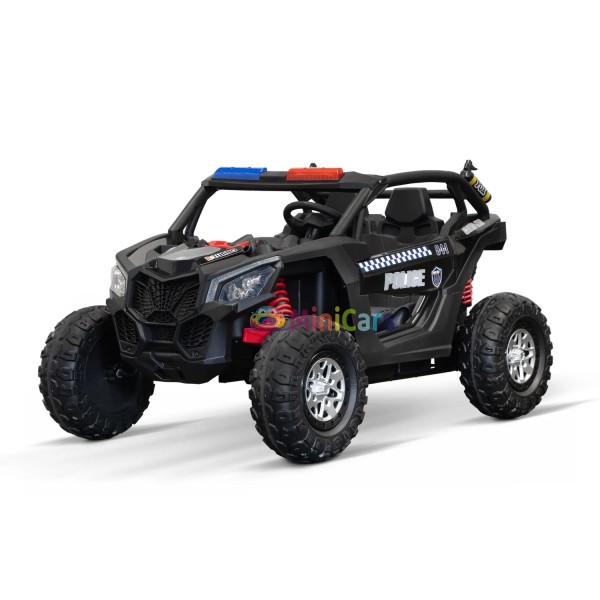 Buggy Police Enfant 2x45W 2 Places avec Gyrophares LED