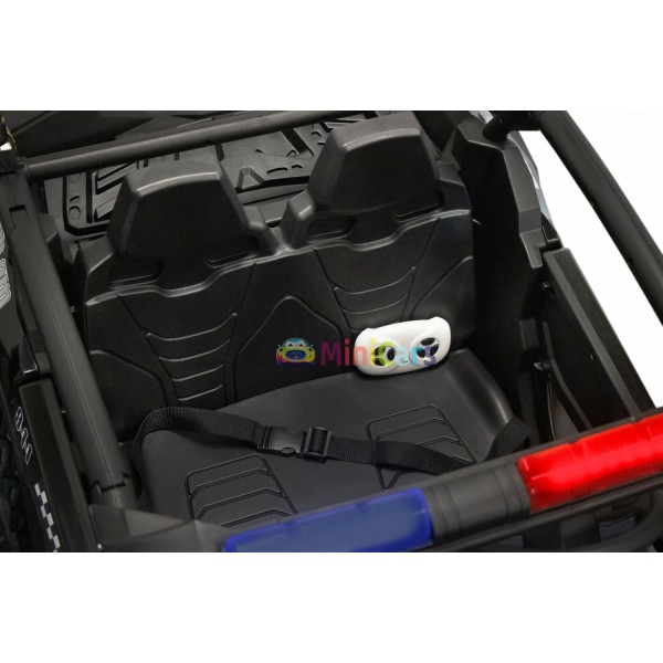 Buggy Police Enfant 2x45W 2 Places avec Gyrophares LED