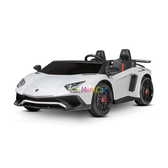 Voiture Électrique Enfant Lamborghini Aventador SV XXL 2 Places 2x200W | Minicars.fr