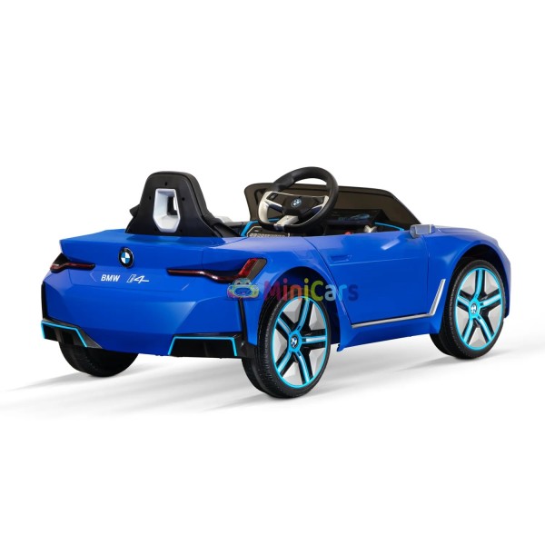 Elektrische kinderauto BMW i4 2x30W met afstandsbediening 12V | Minicars.fr