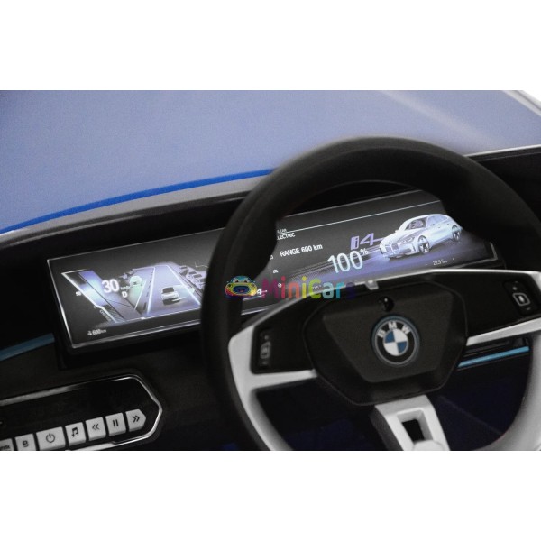 Elektrische kinderauto BMW i4 2x30W met afstandsbediening 12V | Minicars.fr