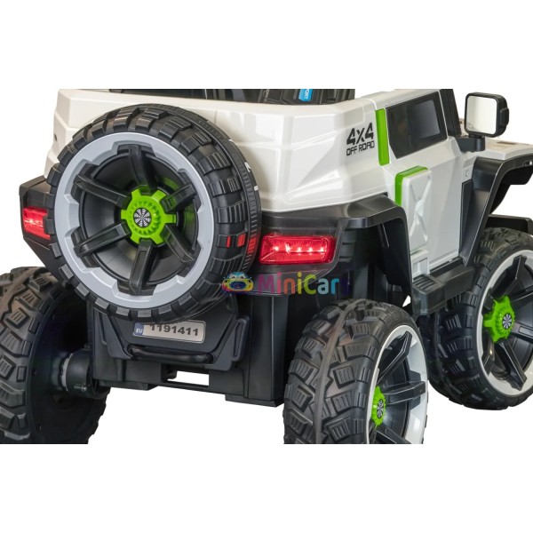 SUV TANK 4x4 elektrische auto voor kinderen - 4x30W vierwielaandrijving | Minicars.fr