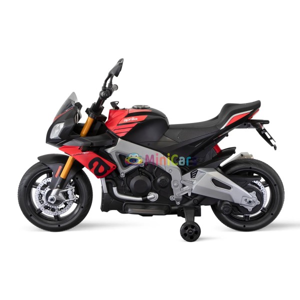Moto Eléctrica Aprilia Tuono V4 12V 2x20W LED Niños | Minicars.es